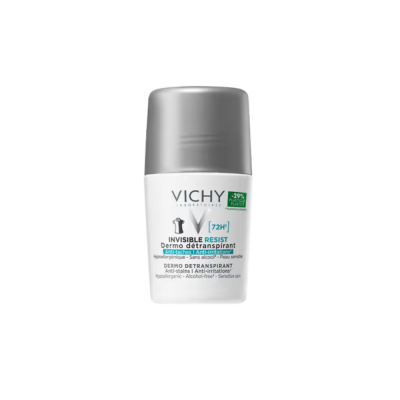 Vichy Invisible Resist, antyperspirant roll-on przeciw śladom, 72h, 50 ml