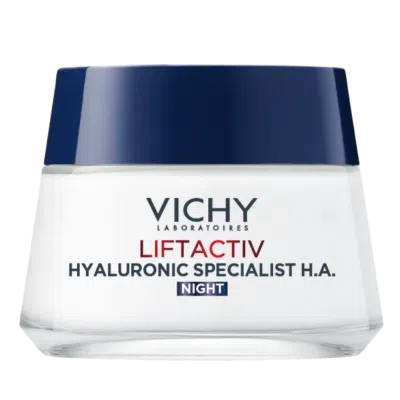 Vichy Liftactiv, przeciwzmarszczkowy krem ujędrniający z kwasem hialuronowym na noc, 50 ml