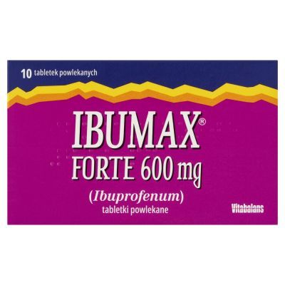 Ibumax Forte 600 mg, 600 mg, tabl.powl., 10 szt,blist