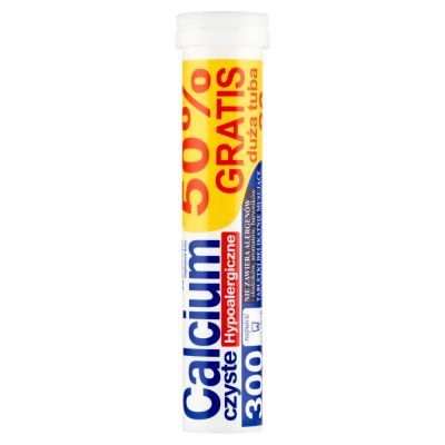 Calcium 300 czyste Uni-Phar, tabletki musujące, 20 szt (10 szt.+10 szt.)