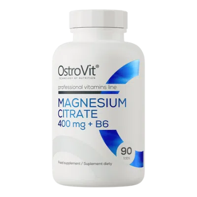 OstroVit, Magnesium Citrate 400 mg + B6, 90 szt.