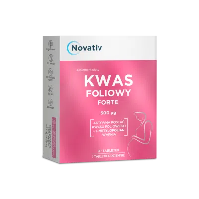 Novativ Kwas foliowy forte, tabl., 90 szt